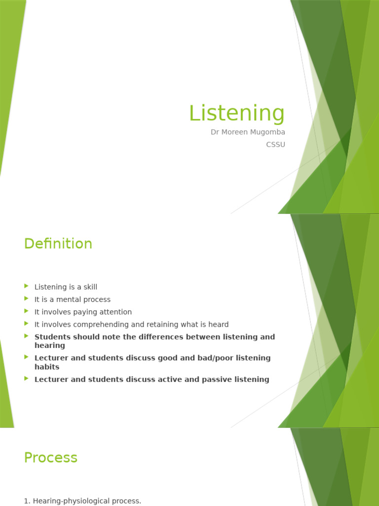 Effective Listening and Note-Taking Skills | PDF