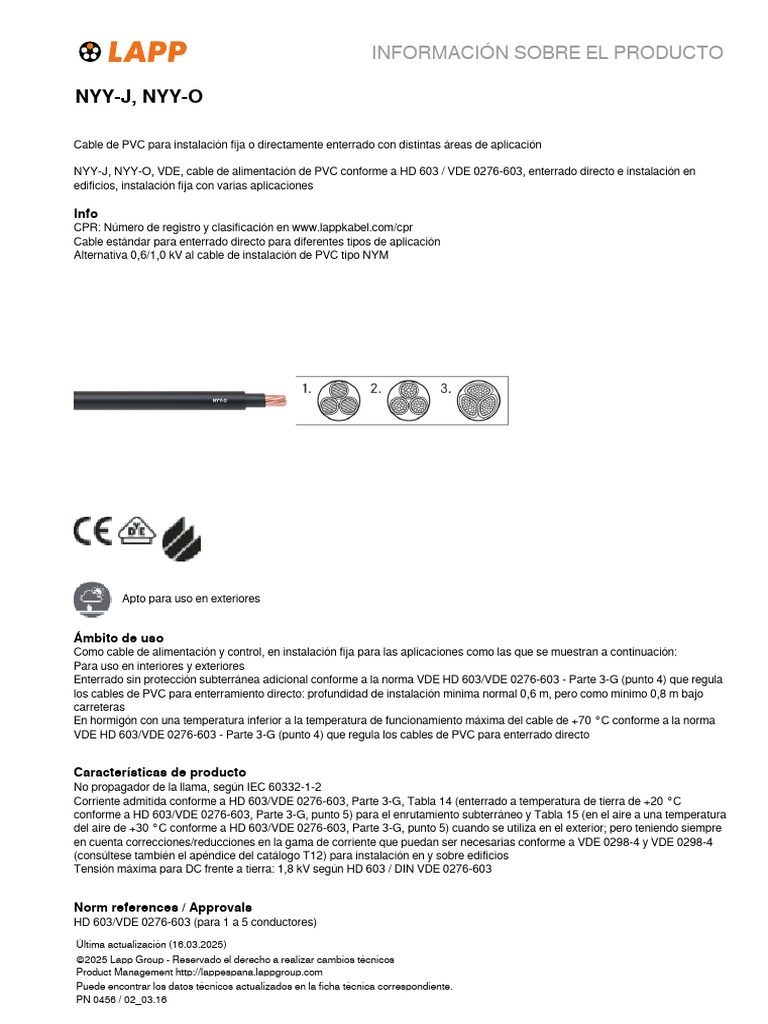 Lapp Pro190es | PDF | Electricidad | Ingeniería de Edificación