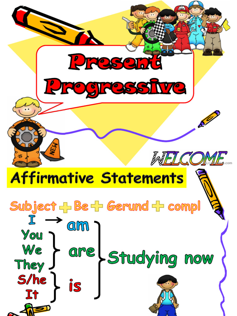 Present Progressive | PDF