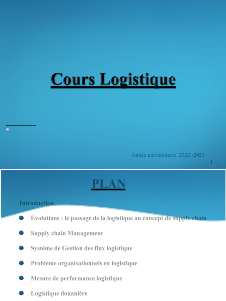 Cours de Logistique et Supply Chain | PDF | Logistique | Gestion de la ...