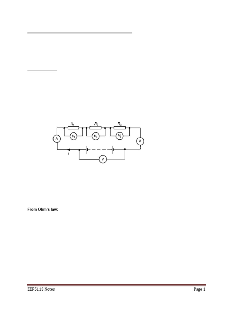 DC Theory & Network Analysis | PDF | Series And Parallel Circuits ...