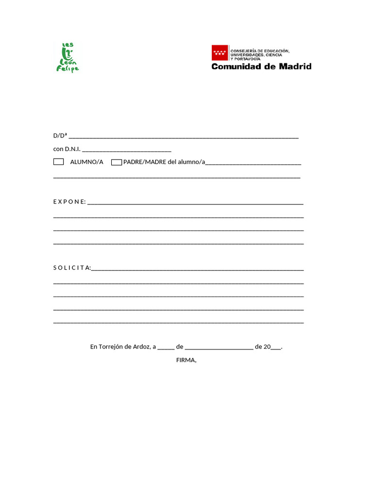 Documento 1 Expone, Solicita | PDF