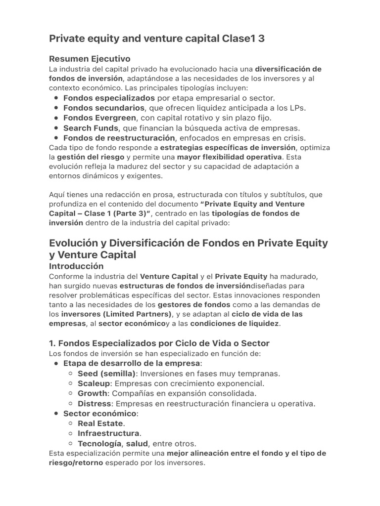 03 Private Equity and Venture Capital Clase1 3 | PDF | Capital de ...