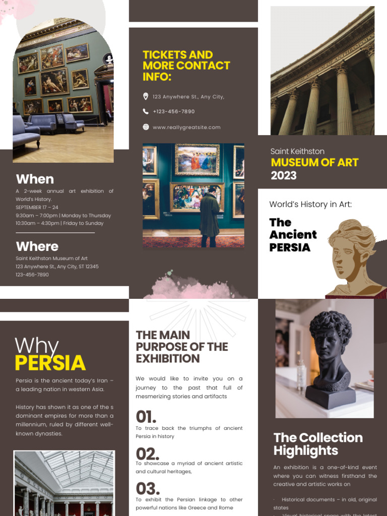 Brown White Professional Museum of Art Trifold Brochure - 20251011 ...