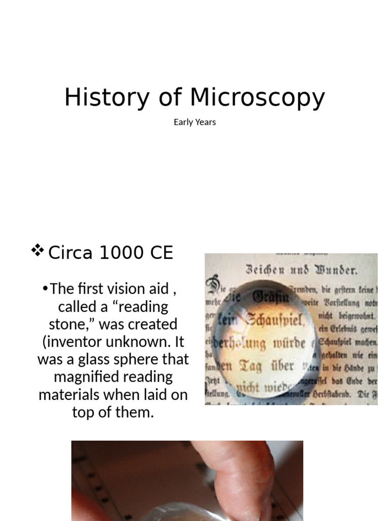 Timeline of Microscopy Innovations | PDF