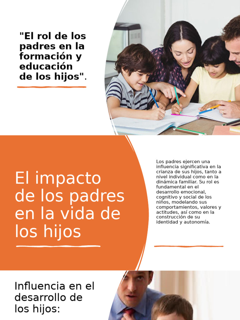 El Rol de Los Padres en La Educación | PDF | Las emociones | Paternidad ...