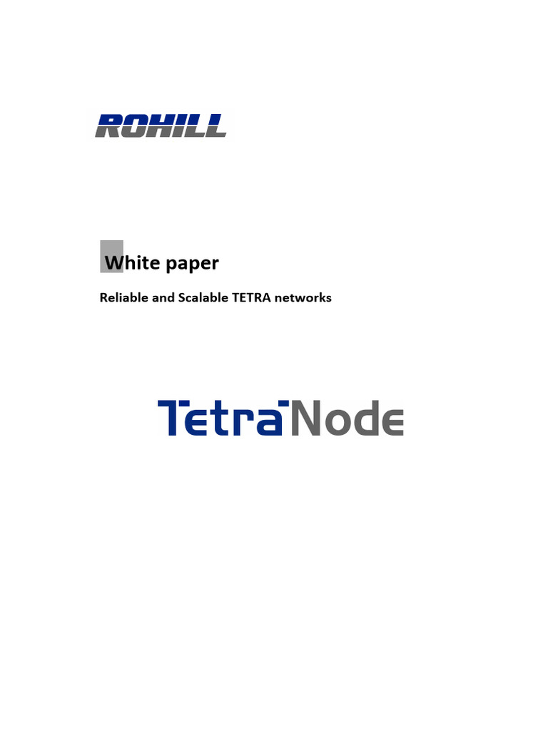 Reliable and Scalable TETRA Networks v1.1 2 | PDF | Computer Network ...