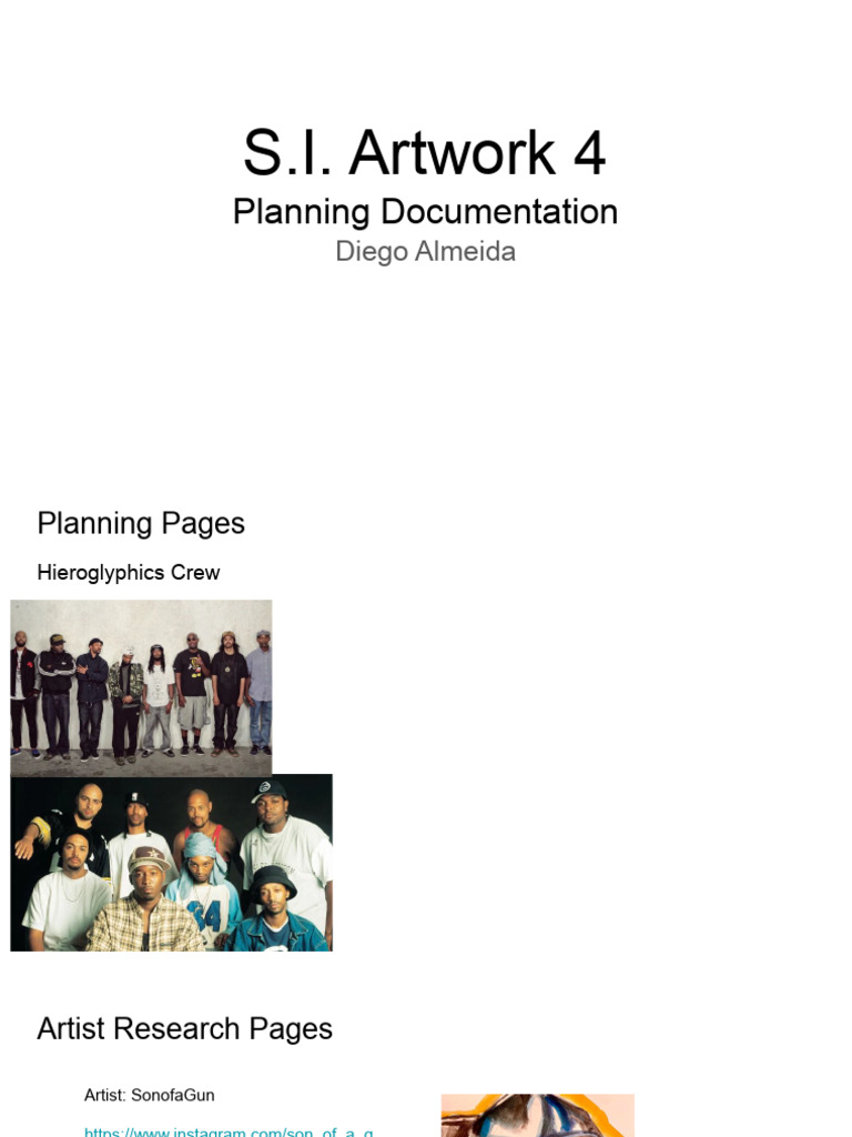 S.I. Artwork Planning Documentation | PDF