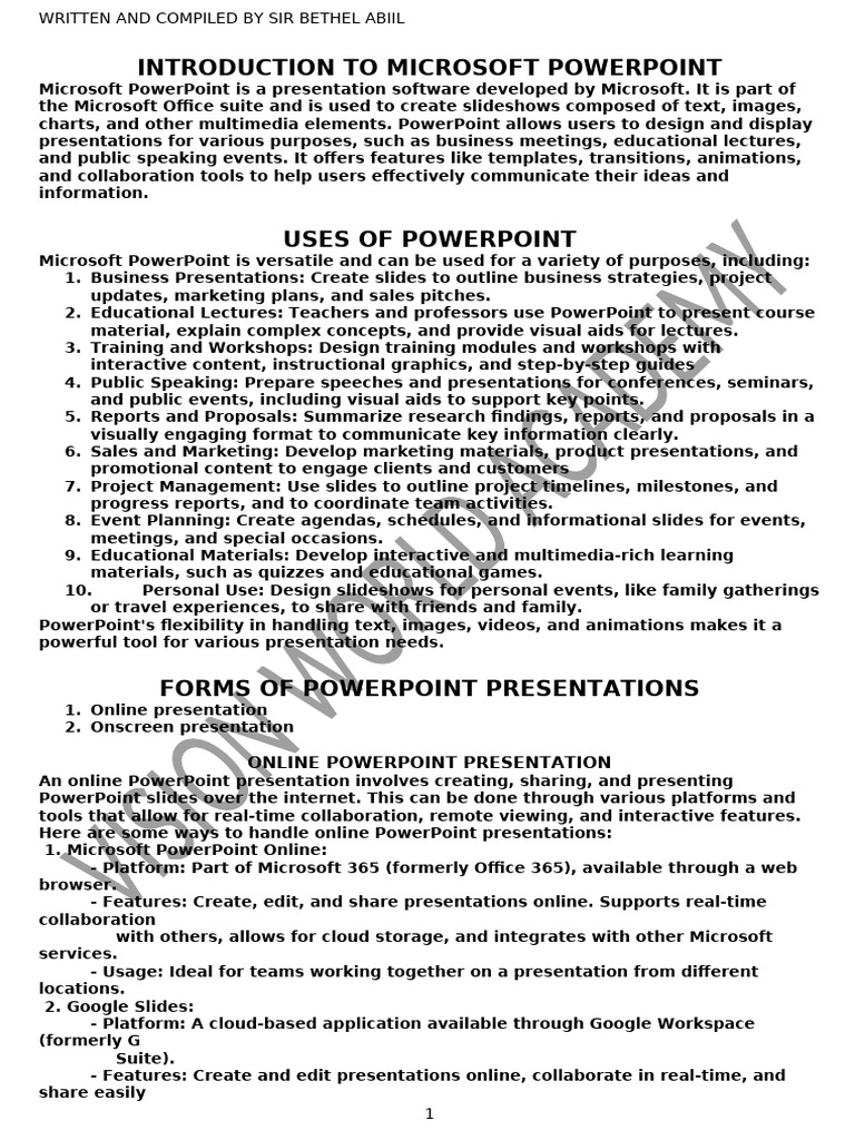 PowerPoint Presentation Essentials | PDF | Microsoft Power Point ...