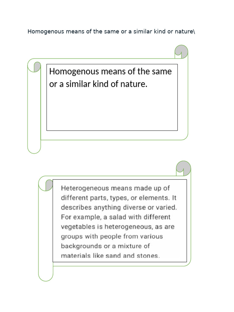 Homogenous Means of The Same or A Similar Kind or Nature | PDF