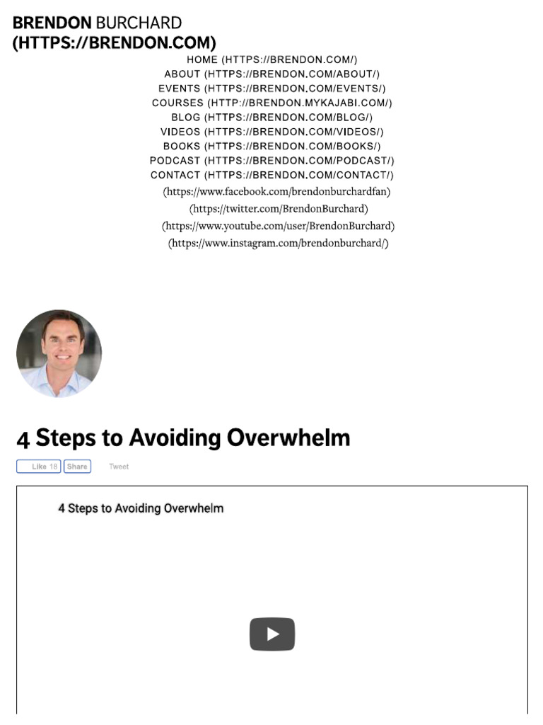 4 Steps To Avoiding Overwhelm | PDF