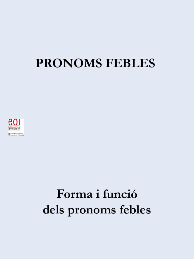 c2 - Us - Pronoms - Febles | PDF