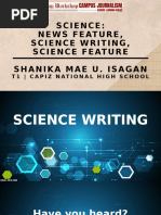 Science Journalism Writing Essentials | PDF | Journalism | News