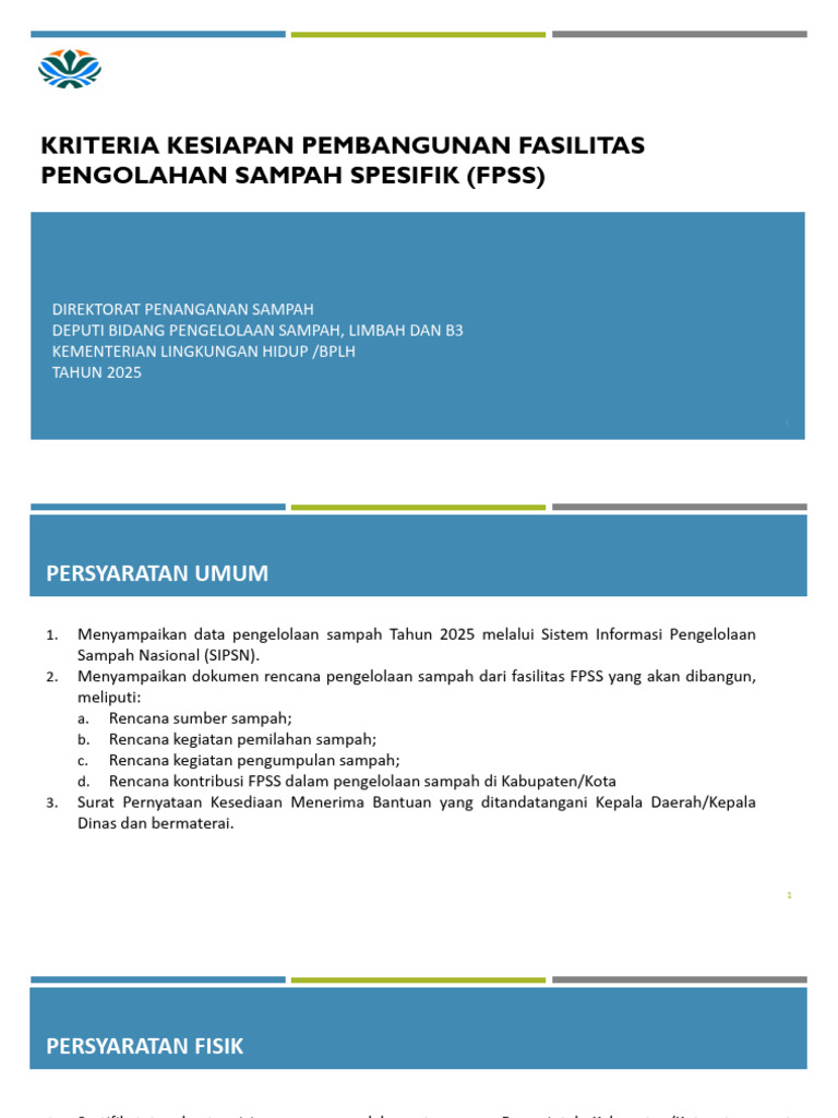 Kriteria Kesiapan FPSS 2025 | PDF
