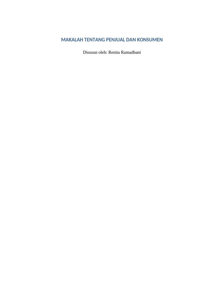 Pentingnya Hubungan Penjual-Konsumen | PDF