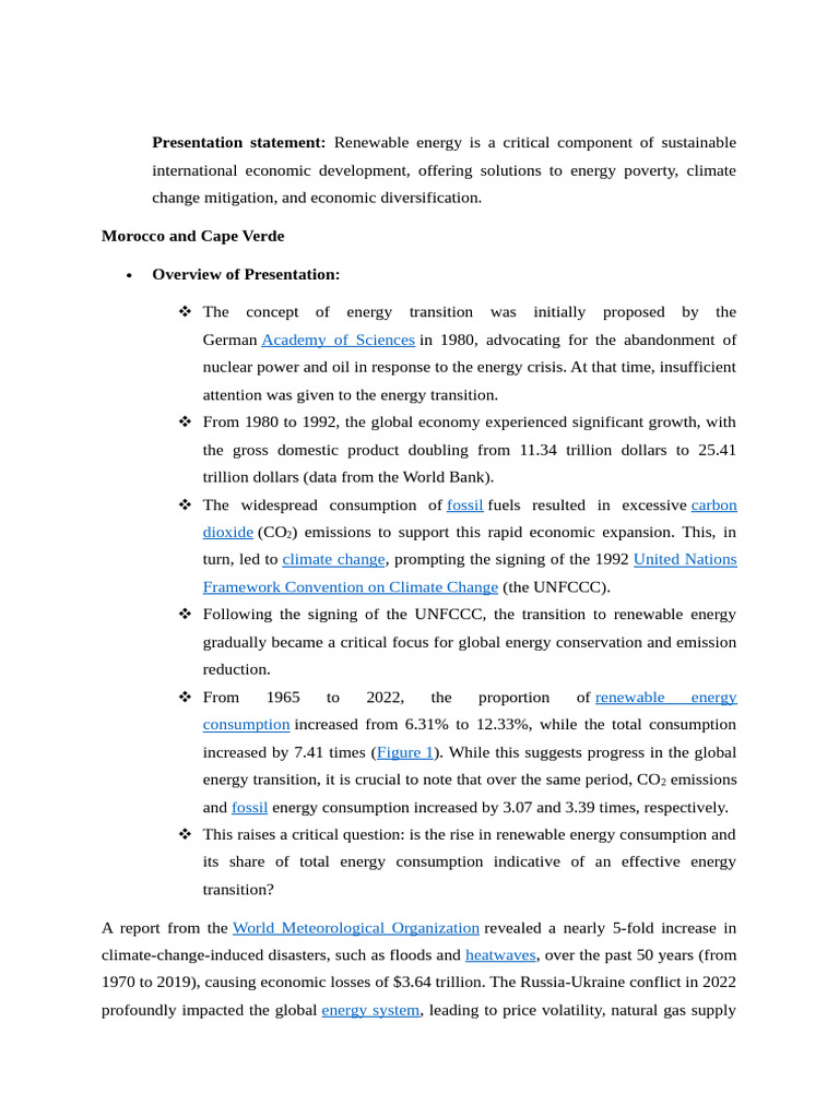 Renewable Energy and Sustainable Development | PDF | Renewable Energy ...