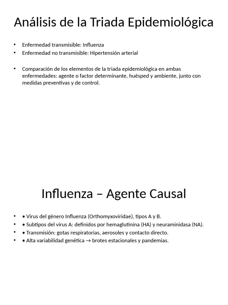 Triada Epidemiológica y Hipertensión Arterial | PDF | Influenza ...