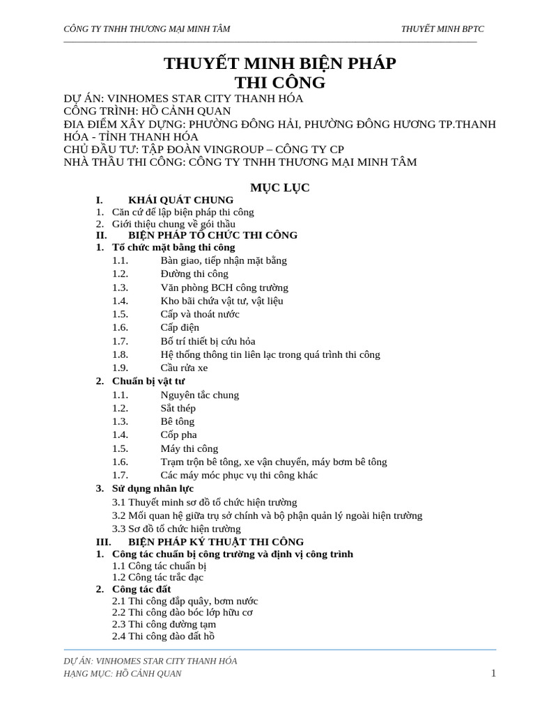 Thuyet Minh BPTC H CQ | PDF