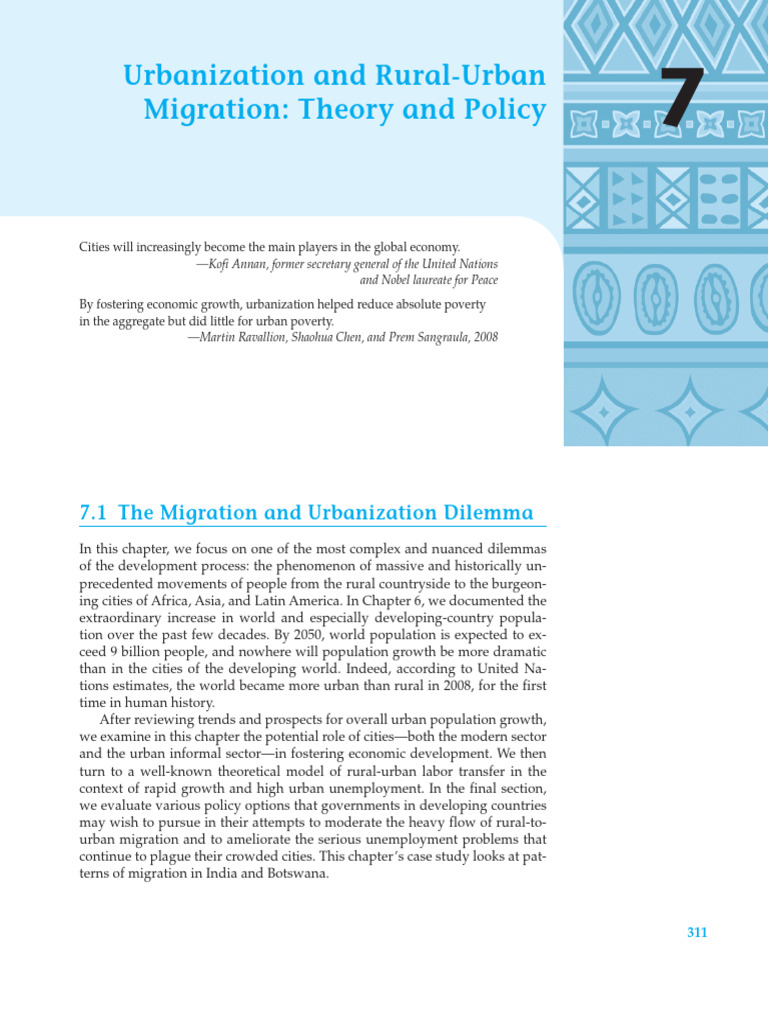 Urbanization and Migration Policies | PDF | Slum | Urbanization