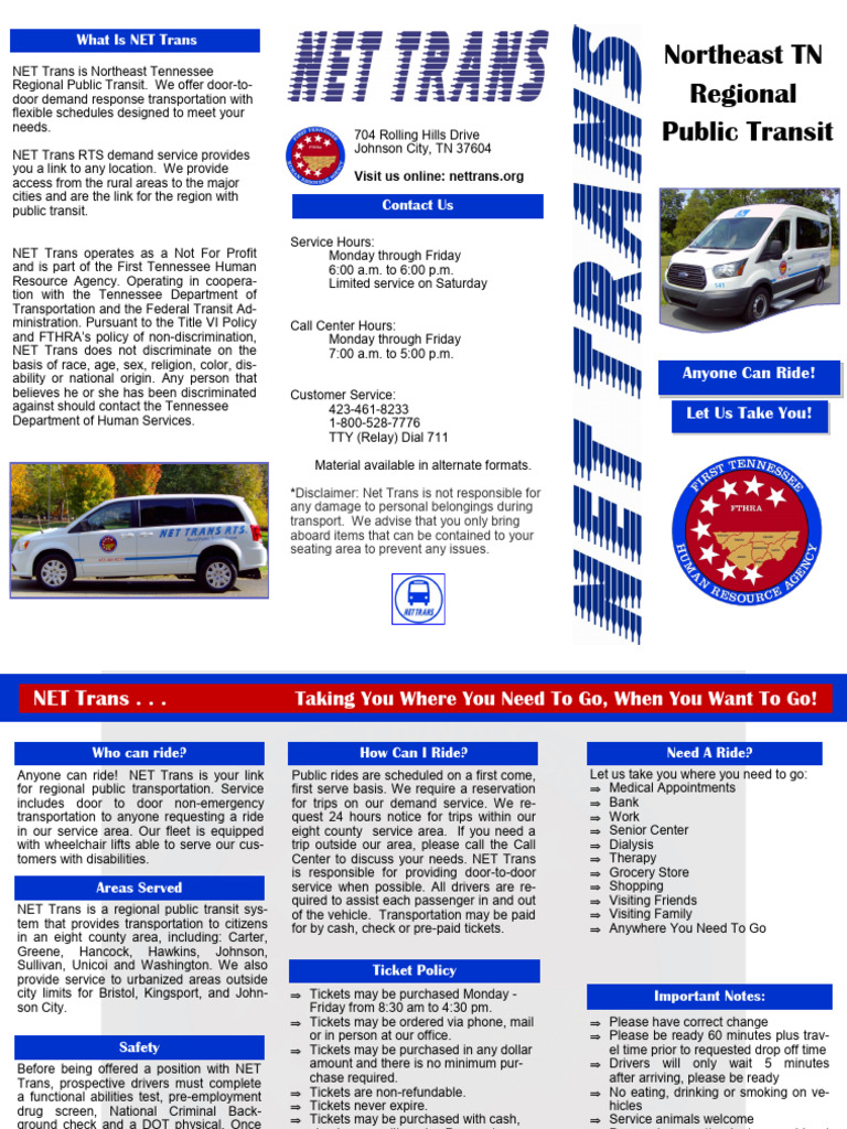 NET Trans: Northeast TN Public Transit | PDF | Public Transport | Transport
