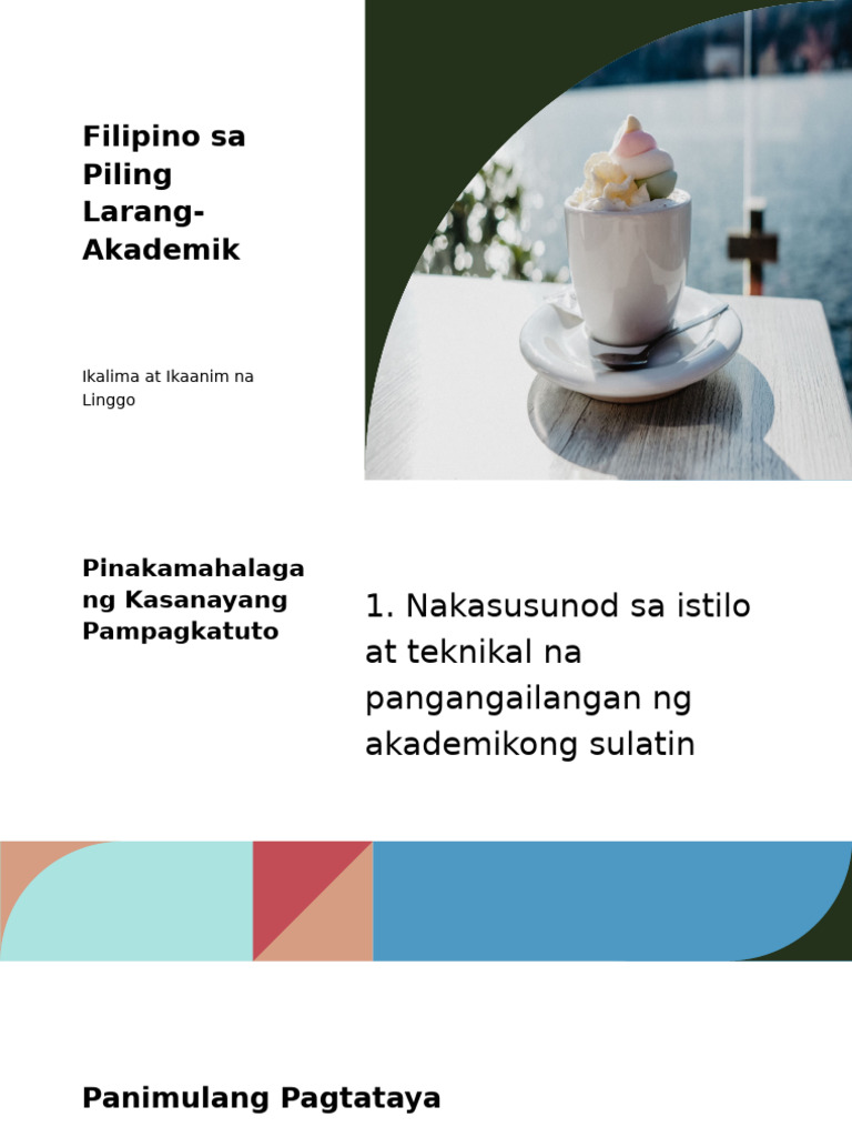 Filipino Sa Piling Larang Akademik Q3 WK5 6 | PDF