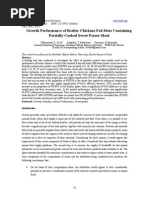 (50-59) Growth Performance of Broiler Chickens Fed Diets Containing Partially Cooked Sweet Potato Meal