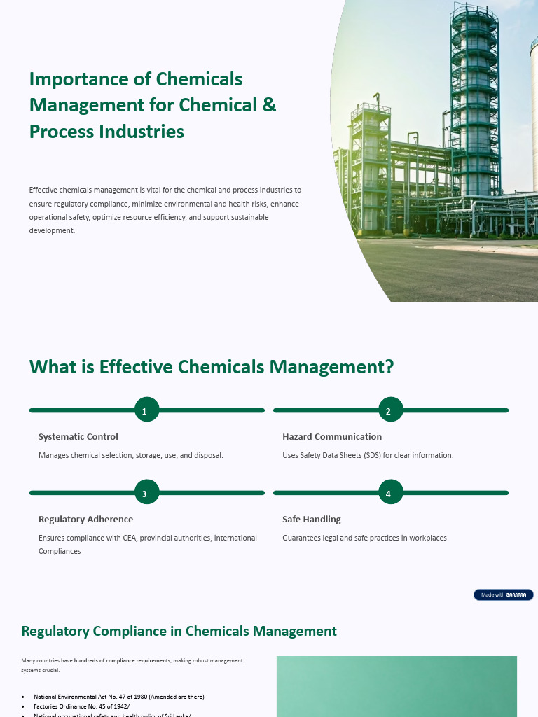 Effective Chemicals Management Strategies | PDF | Occupational Safety ...