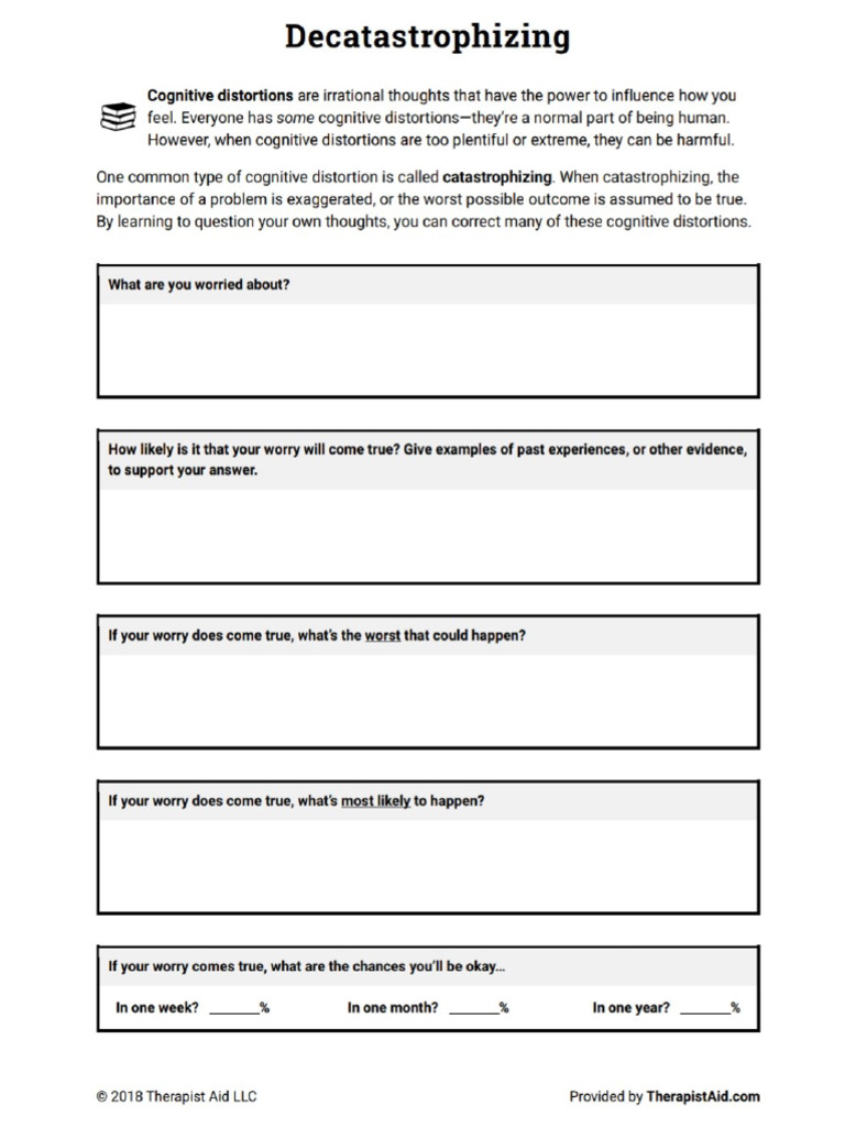 Decatastrophizing Worksheet | PDF