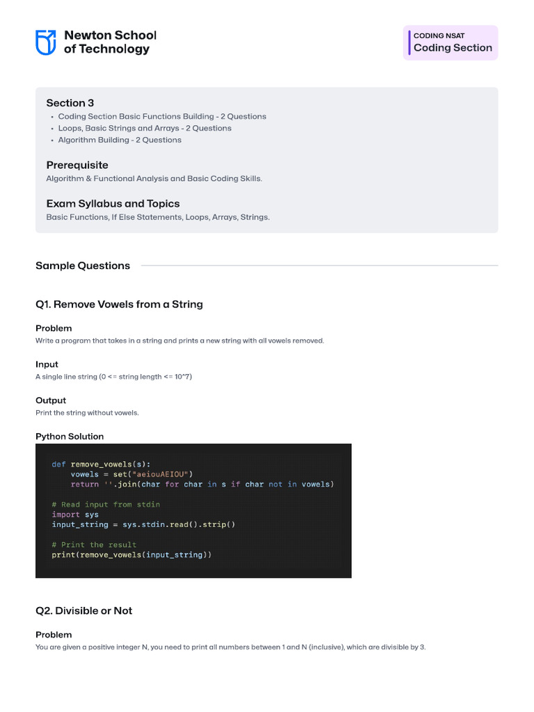 Coding Section | PDF
