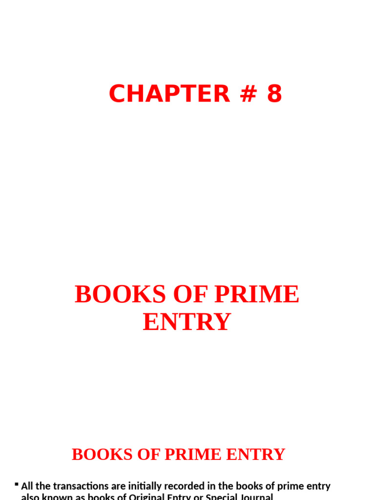 Understanding Books of Prime Entry | PDF | Debits And Credits | Receipt