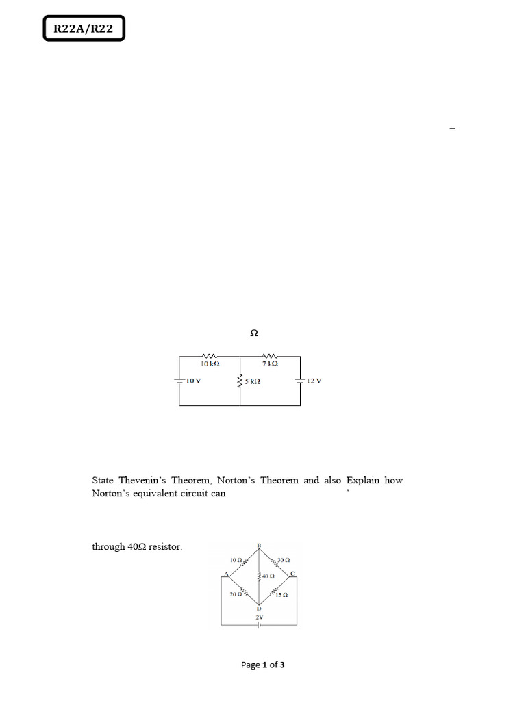 22EEC01 Basic Electrical Engineering | PDF | Electric Motor ...