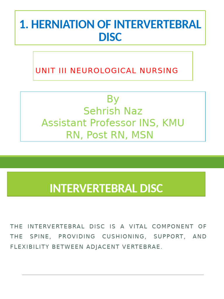 Understanding Intervertebral Disc Herniation | PDF | Electromyography ...