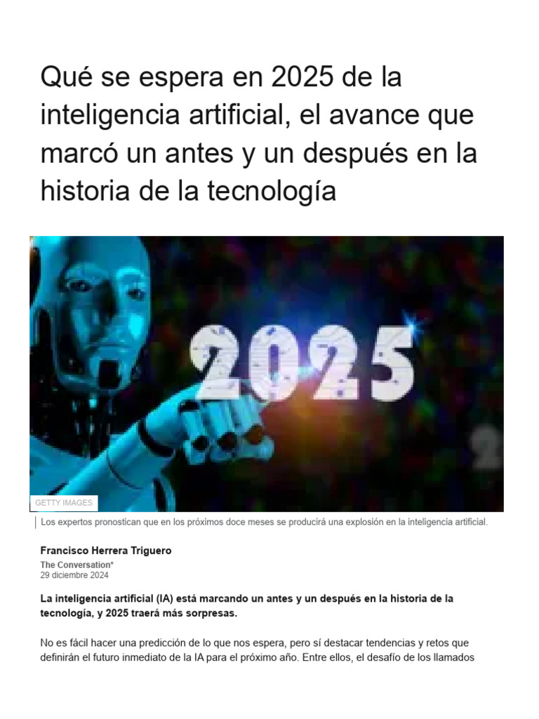 Tendencias de IA para 2025: Avances Clave | PDF