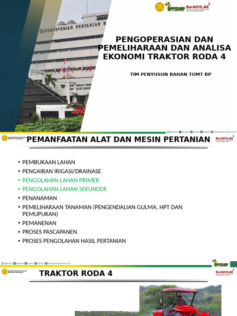 Panduan Operasional Traktor Roda 4 | PDF