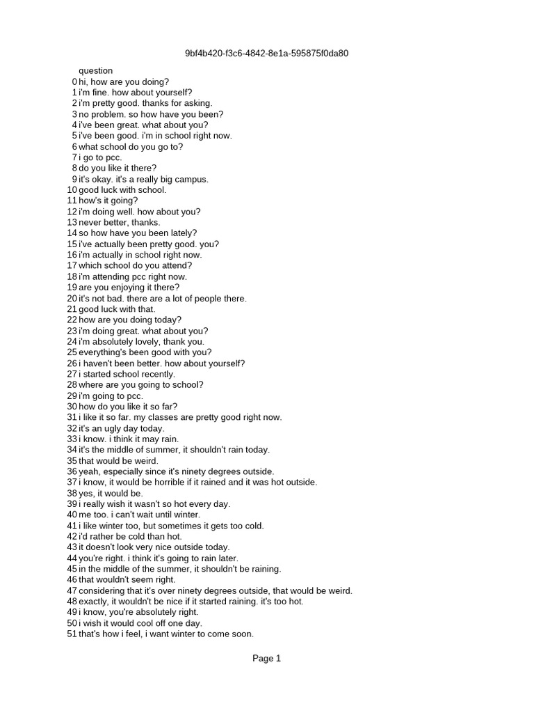 Conversation | PDF