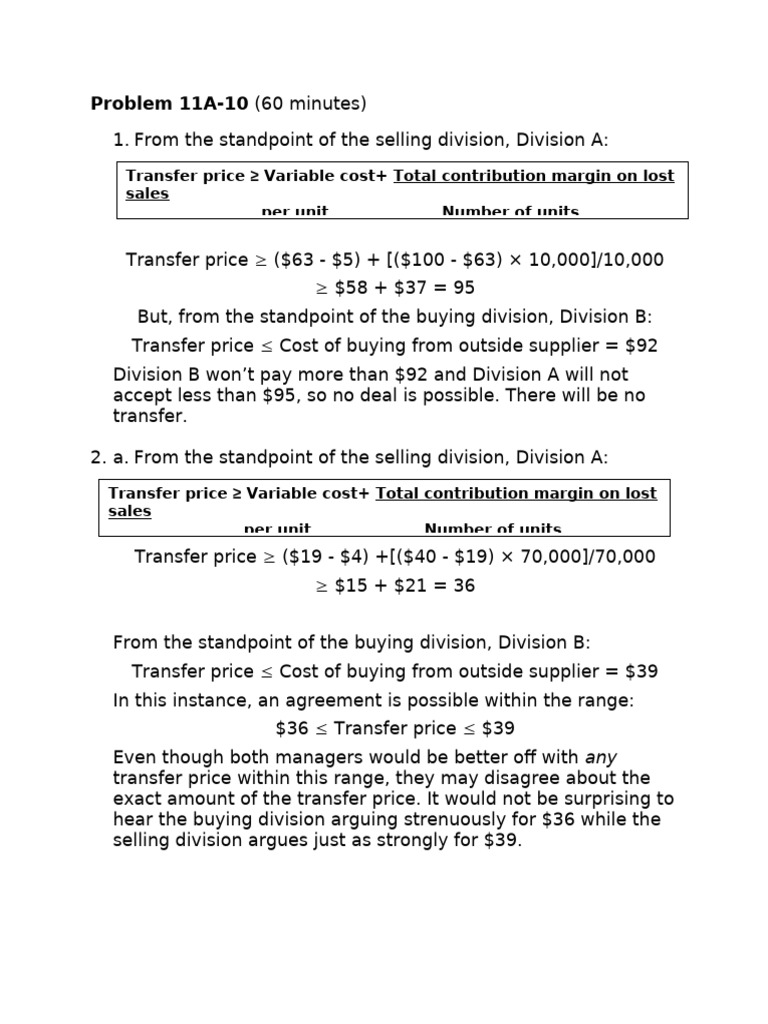 Problem+11A-9+aolution+ Labelled+11a-10 | PDF | Prices | Business Economics