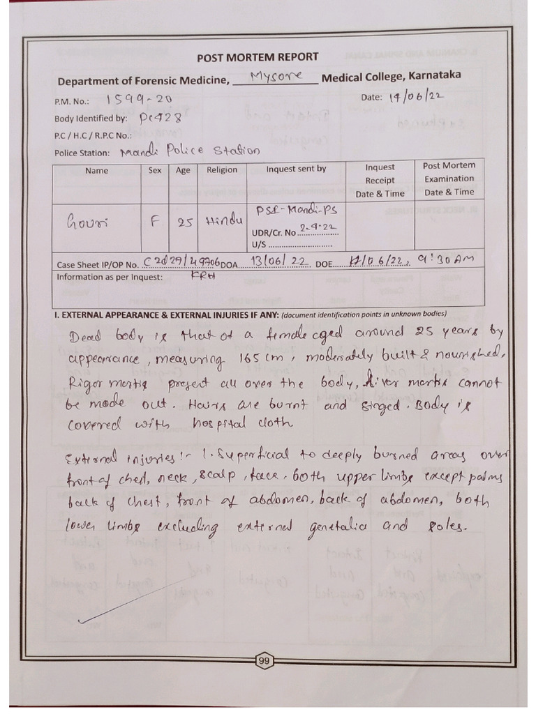 FMT (Postmortem Report) | PDF