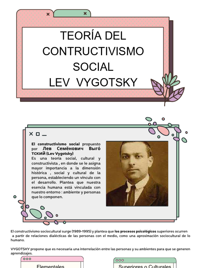 Constructivismo Social de Vygotsky | PDF | Pensamiento | Aprendizaje