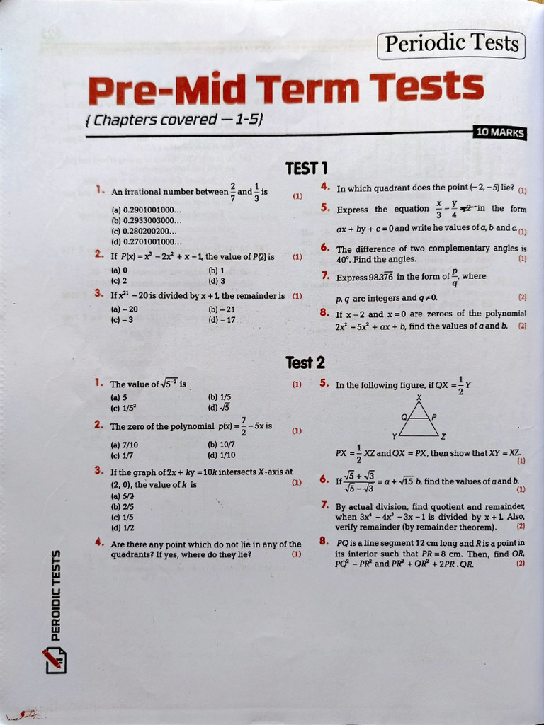 AlllInOne Maths 2022-23 Sample Papers | PDF