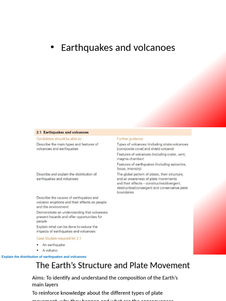 IGCSE Earthquakes and Volcanoes NEW | PDF | Volcano | Plate Tectonics