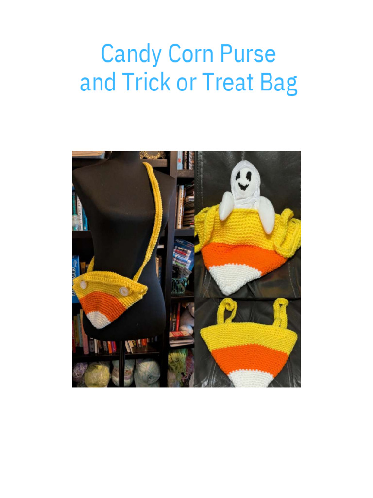 Candy Corn Purse and Bag Pattern | PDF | Crochet | Textile Arts