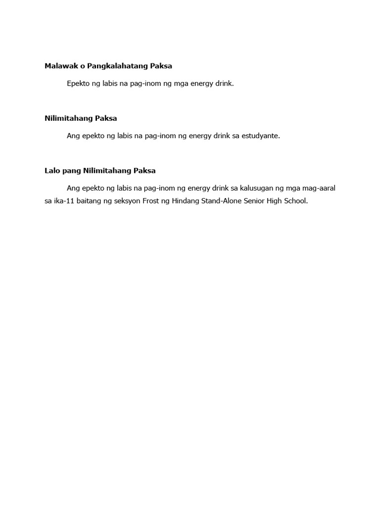 Cablay, Cahaponon | PDF
