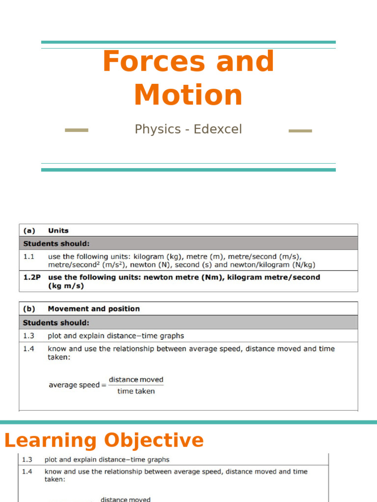Forces and Motion | PDF | Force | Momentum
