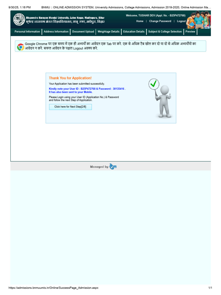 Thank You For Application!: Google Chrome Tab - . Logout | PDF