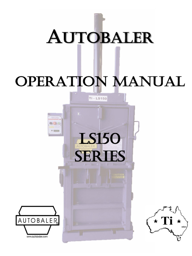 Autobaler LS150 Operation Manual | PDF | Forklift | Switch