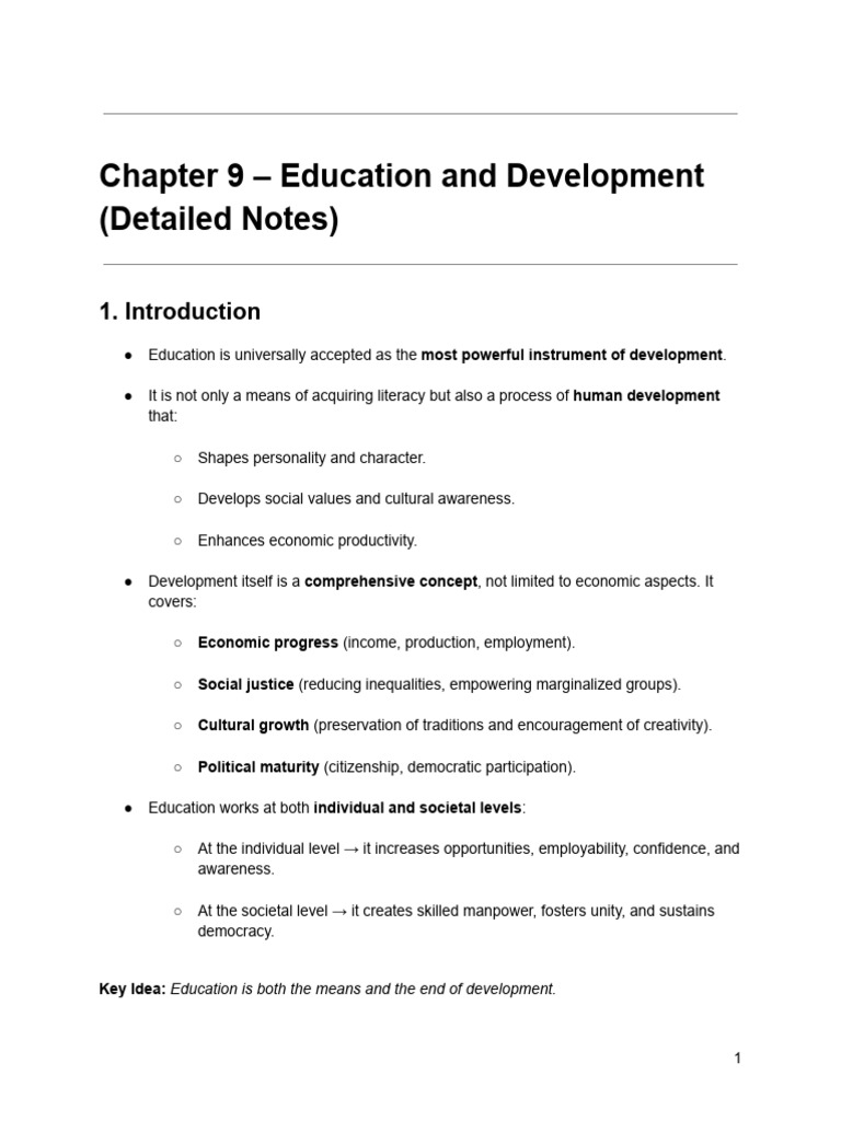Education's Role in Holistic Development | PDF | Sustainable ...