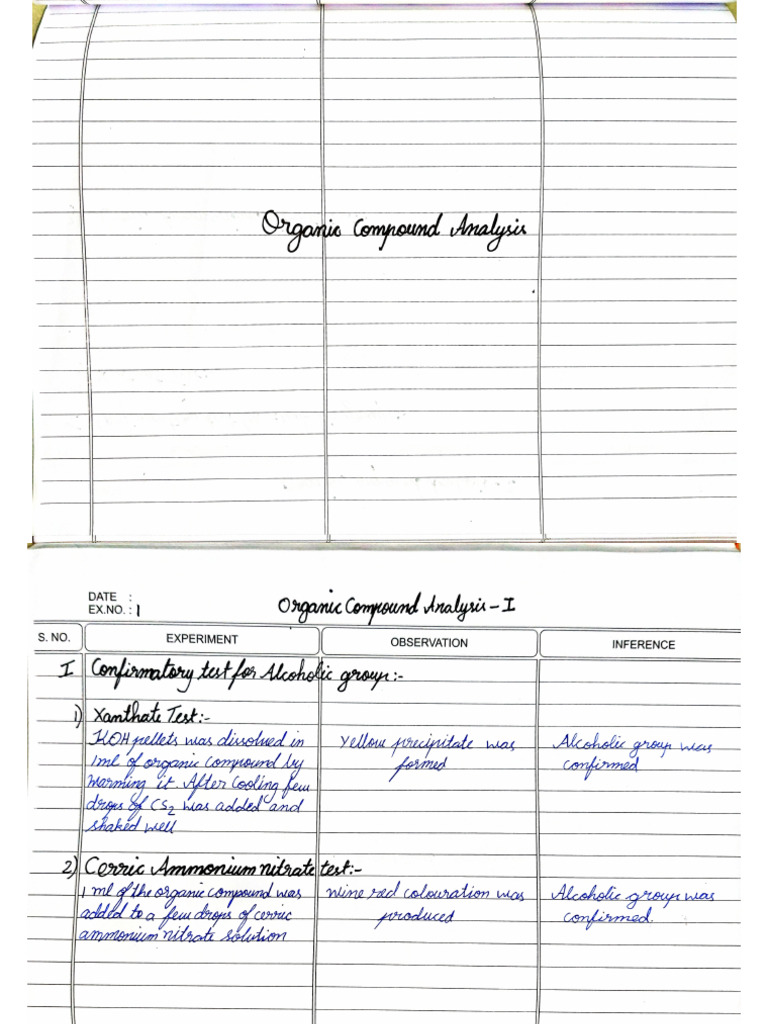 Organic Compound Analysis | PDF