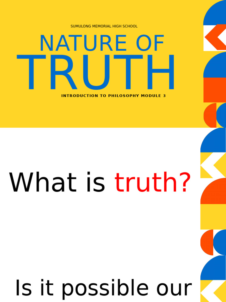 Understanding Truth in Philosophy | PDF | Truth | Theory