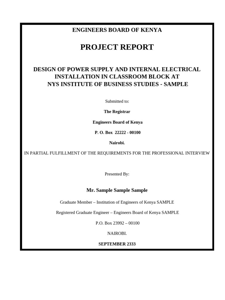 Electrical Engineering Sample 1 EBK Project Report | PDF | Lighting ...