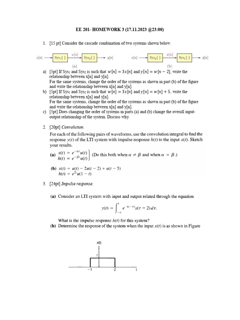 Ee201 HW3 | PDF